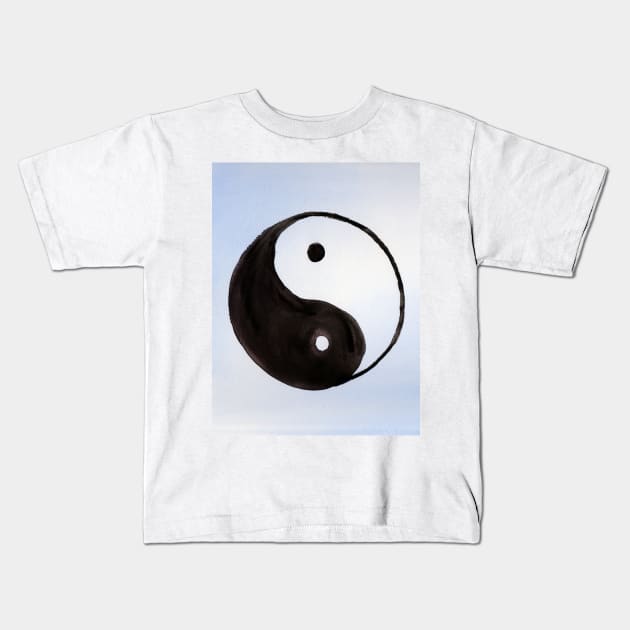 Yin and Yang Kids T-Shirt by lindaursin